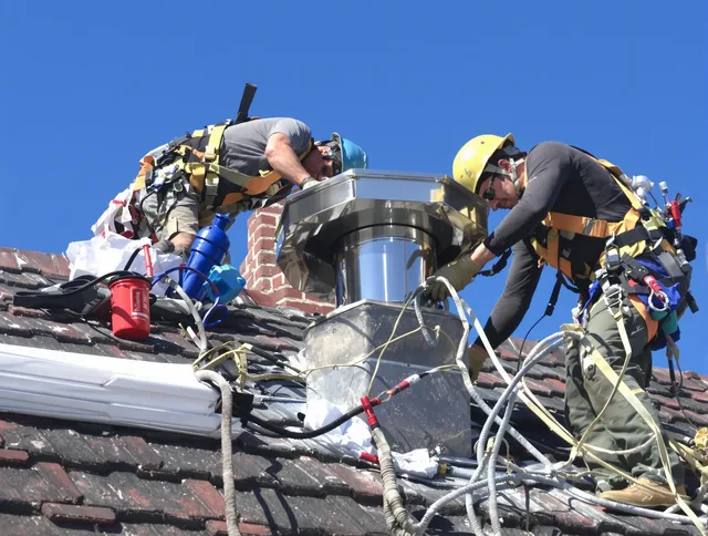 Protective chimney cap installed by Pembroke Chimney Sweep in Pembroke, MA
