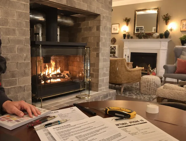 Pembroke Chimney Sweep verifying fireplace safety measures in Pembroke, MA
