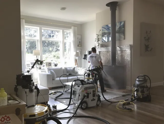 Soot removal service by Pembroke Chimney Sweep for a fireplace in Pembroke, MA
